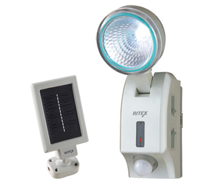 LEDハイブリッド(ソーラー+電池)センサーライトRITEX(ライテックス)S-HB300