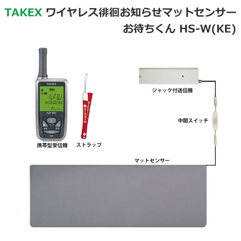 【商品紹介】TAKEXワイヤレス徘徊お知らせマットセンサー お待ちくんHS-W(KE)