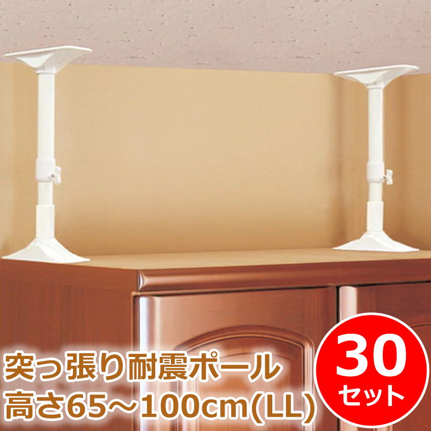 【商品紹介】突ぱり耐震ポール LL(2本セット) REQ-65 2本入り×30セット